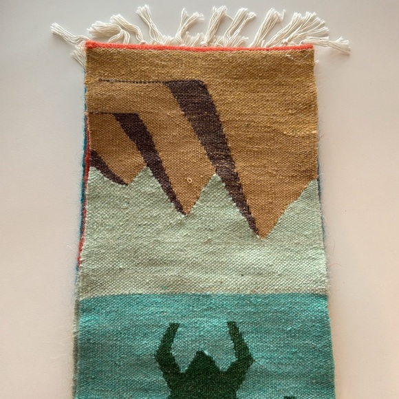 Extra Long Rag Table Runner, 79" Long x 9" Wide Holiday Ocean - Picture 5 of 6